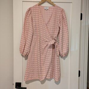 Frnch Acela Long-Sleeve Wrap Dress | Rose Pink |Women’s XS